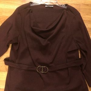 Cato maroon sweater size 26 with beautiful belt